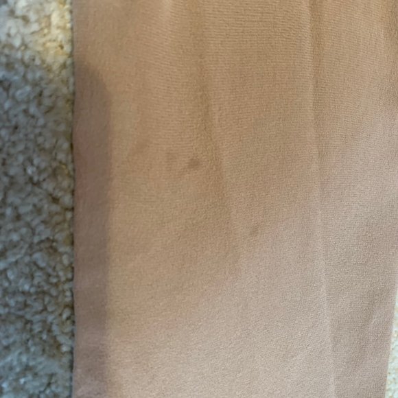 Taupe Mimi Maternity 100% Silk Blouse with Wide Sleeves and Decorative Design M - Picture 12 of 16